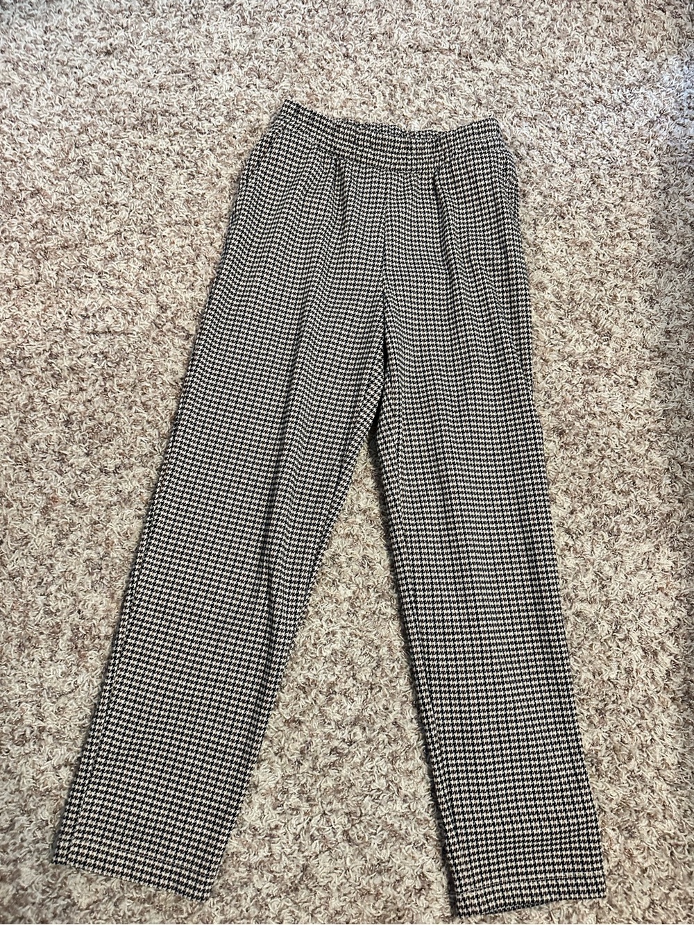 Black and Brown Houndstooth Trousers